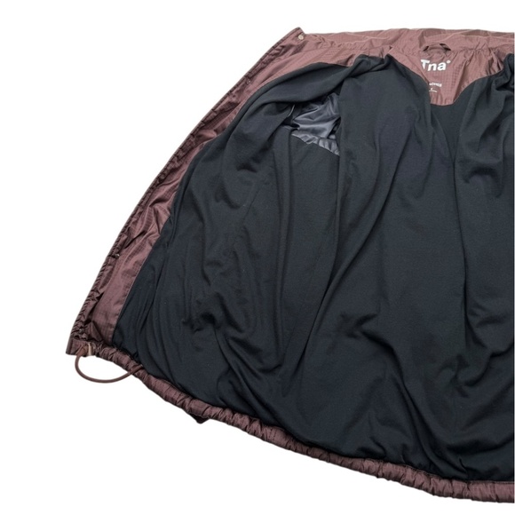 Aritzia TNA Coaches Long Jacket in Ripstop Twill Fabric Brown  - Picture 13 of 16